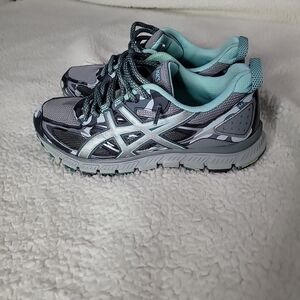 Asics Women's Athletic Shoes - Silver and Light Blue
